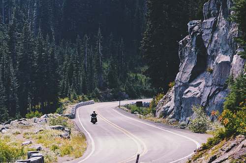 united states motorcycle on gray concrete road cliff